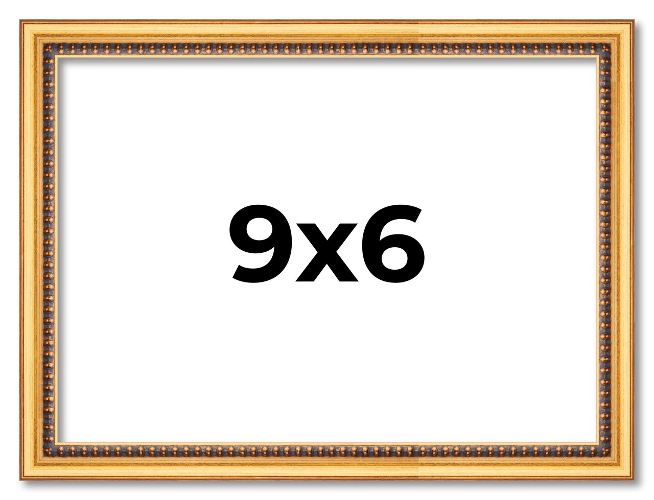Photo Size Classic Modern Gold Frame - UV Acrylic, Foam Board Backing, Hanging Hardware
